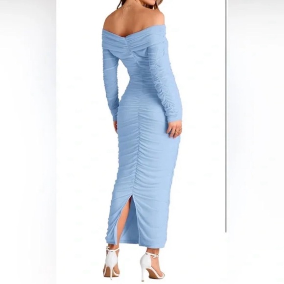 PrettyGarden Dresses & Skirts - PrettyGarden Long Sleeve light Blue Maxi Dress